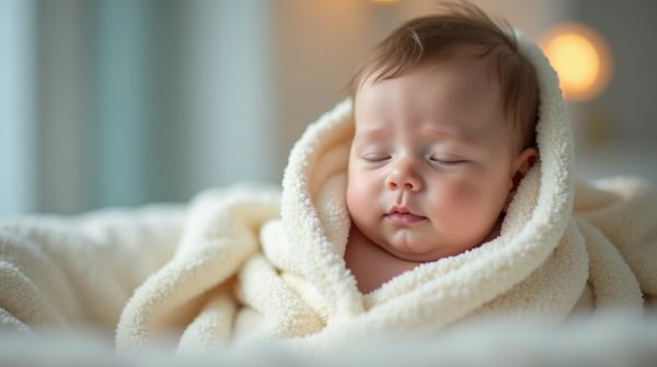 Offrez à bébé le confort d'un peignoir doux après le bain
